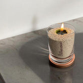 Unscented Powder Candle in Glass - Olive Green 160g