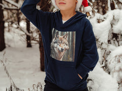 Vilks - ekskluzīvs Arvja dizaina bērnu eko hūdijs