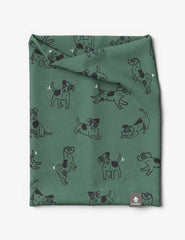 Kids Neck Tube For Autumn And Spring TOBIAS - Green Dogs
