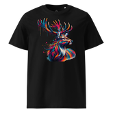 Krāsainais BRIEDIS. Unisex organiskās kokvilnas t-krekls