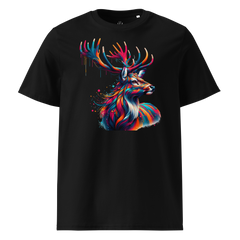 Krāsainais BRIEDIS. Unisex organiskās kokvilnas t-krekls