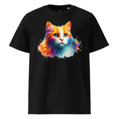 Krāsainais KAĶIS. Unisex organiskās kokvilnas t-krekls