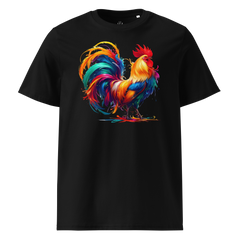 Krāsains GAILIS. Unisex Organiskās Kokvilnas T-Krekls