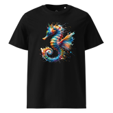 Krāsains JŪRAS ZIRDZIŅŠ. Unisex Organiskās Kokvilnas T-Krekls