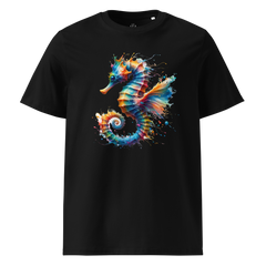 Krāsains JŪRAS ZIRDZIŅŠ. Unisex Organiskās Kokvilnas T-Krekls