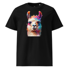 Krāsaina LAMA. Unisex Organiskās Kokvilnas T-Krekls