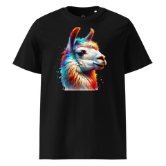 Krāsaina LAMA. Unisex Organiskās Kokvilnas T-Krekls