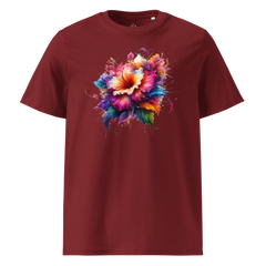 Krāsainais ZIEDS. Unisex organiskās kokvilnas t-krekls