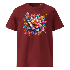 Krāsainais ZIEDS. Unisex organiskās kokvilnas t-krekls