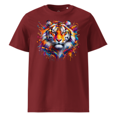Krāsainais TĪĢERIS. Unisex organiskās kokvilnas t-krekls
