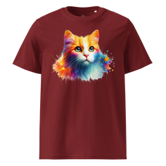 Krāsainais KAĶIS. Unisex organiskās kokvilnas t-krekls