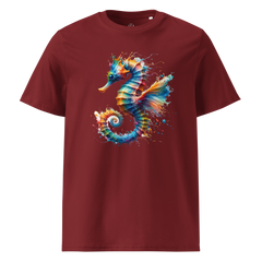 Krāsains JŪRAS ZIRDZIŅŠ. Unisex Organiskās Kokvilnas T-Krekls