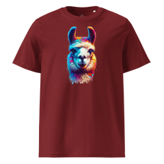 Krāsaina LAMA. Unisex Organiskās Kokvilnas T-Krekls