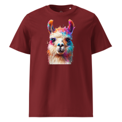 Krāsaina LAMA. Unisex Organiskās Kokvilnas T-Krekls