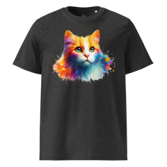 Krāsainais KAĶIS. Unisex organiskās kokvilnas t-krekls