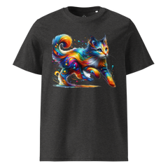 Krāsainais KAĶIS. Unisex organiskās kokvilnas t-krekls