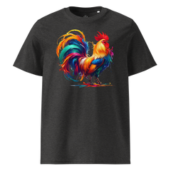 Krāsains GAILIS. Unisex Organiskās Kokvilnas T-Krekls