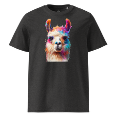 Krāsaina LAMA. Unisex Organiskās Kokvilnas T-Krekls