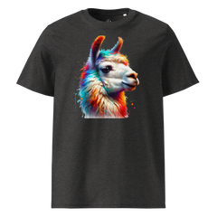 Krāsaina LAMA. Unisex Organiskās Kokvilnas T-Krekls