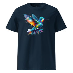 Krāsainais KOLIBRI. Unisex organiskās kokvilnas t-krekls