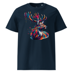 Krāsainais BRIEDIS. Unisex organiskās kokvilnas t-krekls