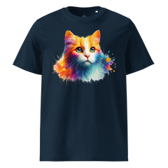 Krāsainais KAĶIS. Unisex organiskās kokvilnas t-krekls