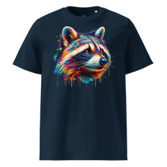 Colorful RACOON unisex organic cotton t-shirt