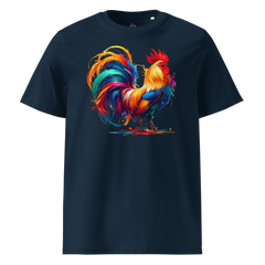 Krāsains GAILIS. Unisex Organiskās Kokvilnas T-Krekls