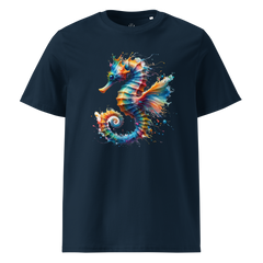 Krāsains JŪRAS ZIRDZIŅŠ. Unisex Organiskās Kokvilnas T-Krekls