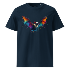 Krāsains BAT unisex organiskās kokvilnas T-krekls