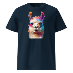 Krāsaina LAMA. Unisex Organiskās Kokvilnas T-Krekls