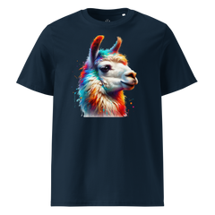 Krāsaina LAMA. Unisex Organiskās Kokvilnas T-Krekls