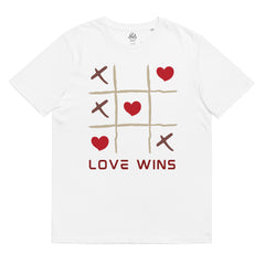 Mīlestība uzvar. Unisex organiskās kokvilnas T-krekls❤️