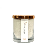 Pulverveida svece stikla traukā - ziemeļblāzma 160g