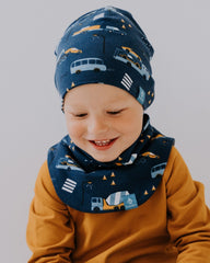 Kids Merino Hat Beanie For Autumn And Spring METTE - Vehicles