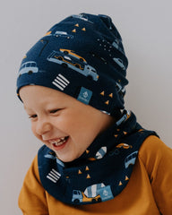 Kids Merino Hat Beanie For Autumn And Spring METTE - Vehicles