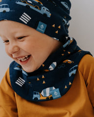 Kids Merino Neck Warmer MIKEL - Vehicles