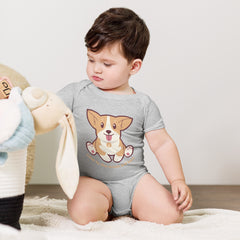 Corgi - Love To The Moon And Back - Baby short sleeve one piece❤️