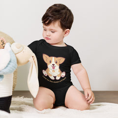 Corgi - Love To The Moon And Back - Baby short sleeve one piece❤️