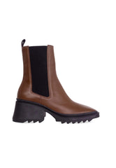 Brown Calf Leather Arachis Combat Boots – 7.8cm