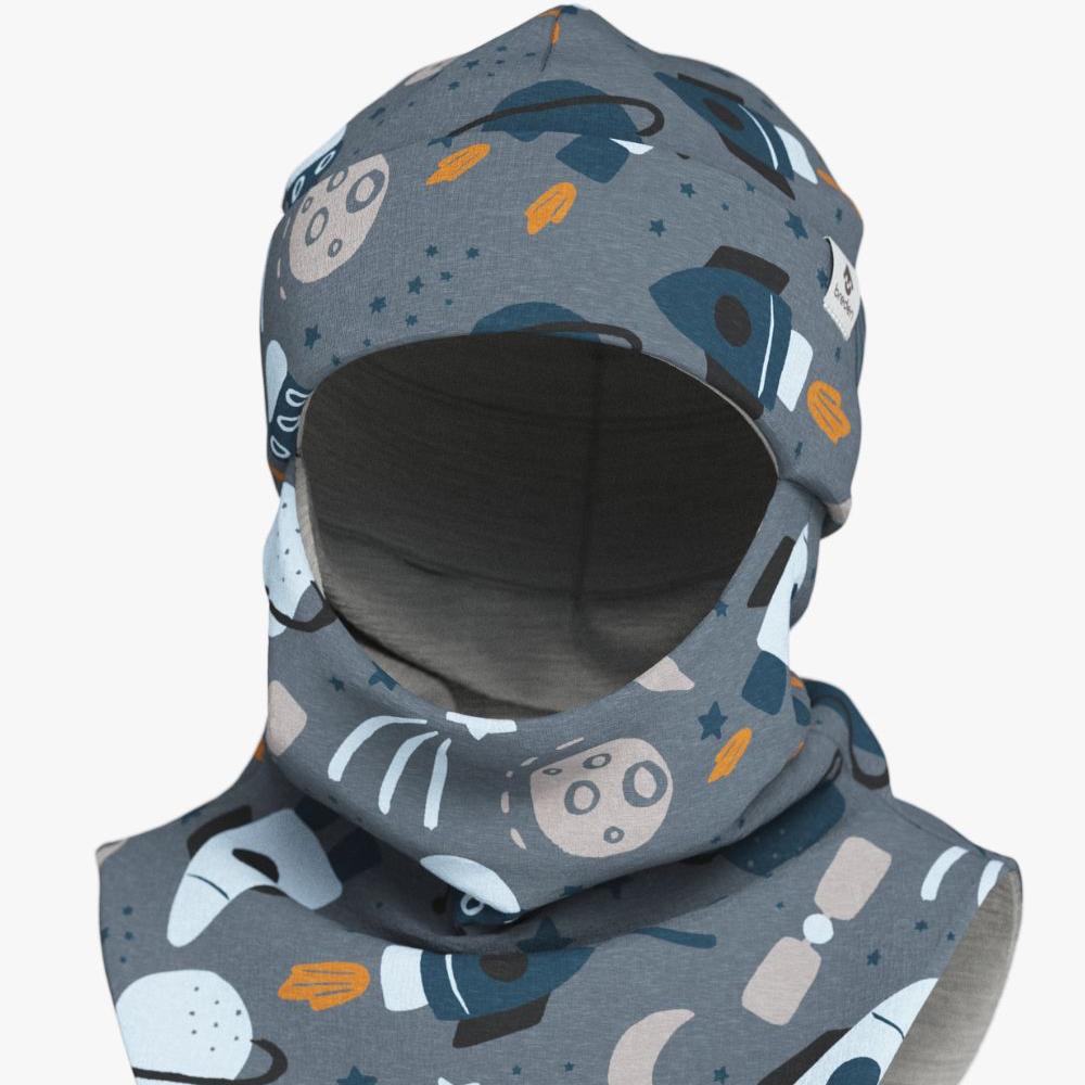 Thermal Merino Balaclava For Kids CLAVAN - Rocket Race