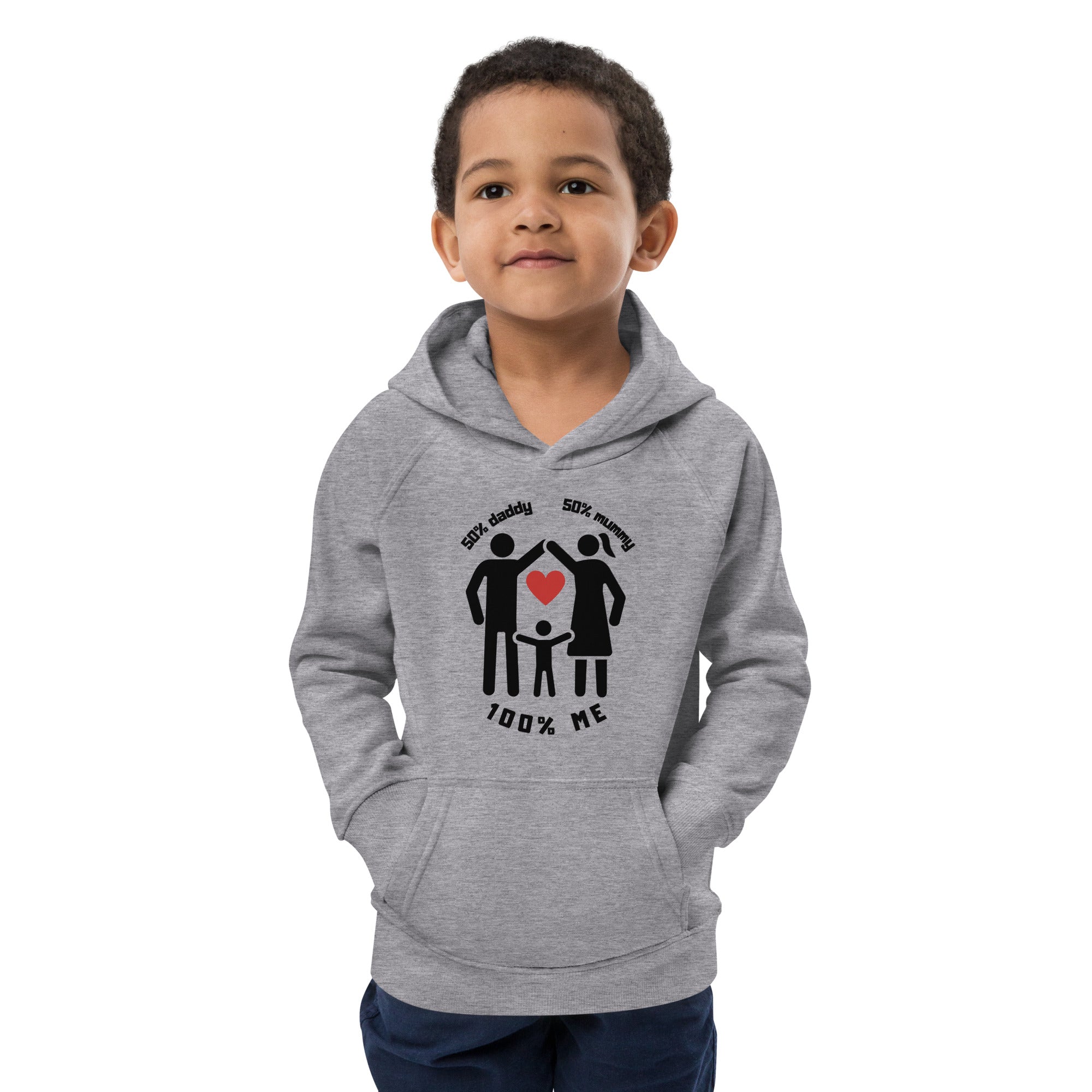 50% Dad, 50% Mom, 100% Me - Kids Hoodie (English edition)❤️