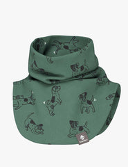 Kids Neck Warmer For Autumn And Spring TARON - Green Dogs