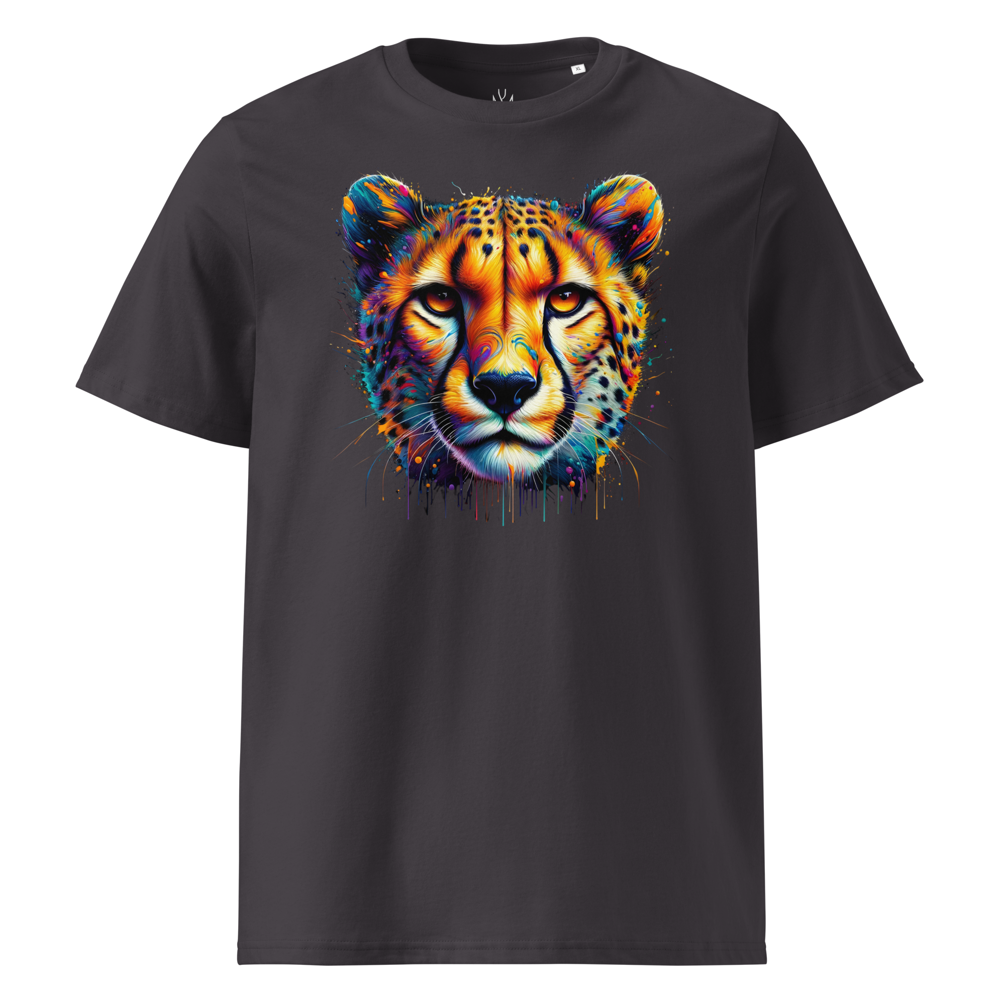Krāsainais GEPARDS. Unisex organiskās kokvilnas t-krekls