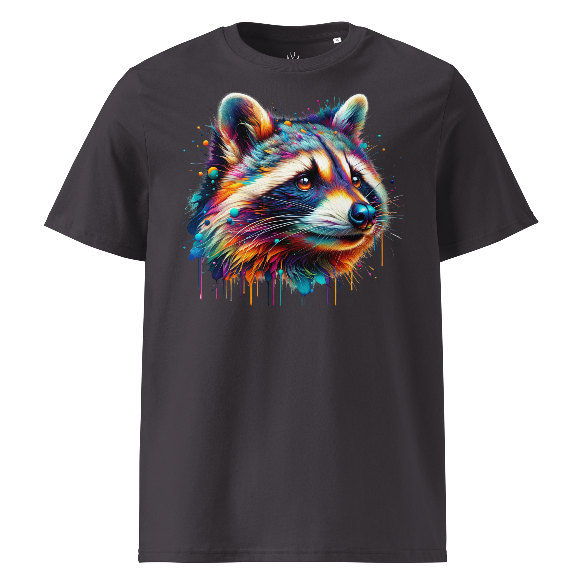 Colorful RACOON unisex organic cotton t-shirt