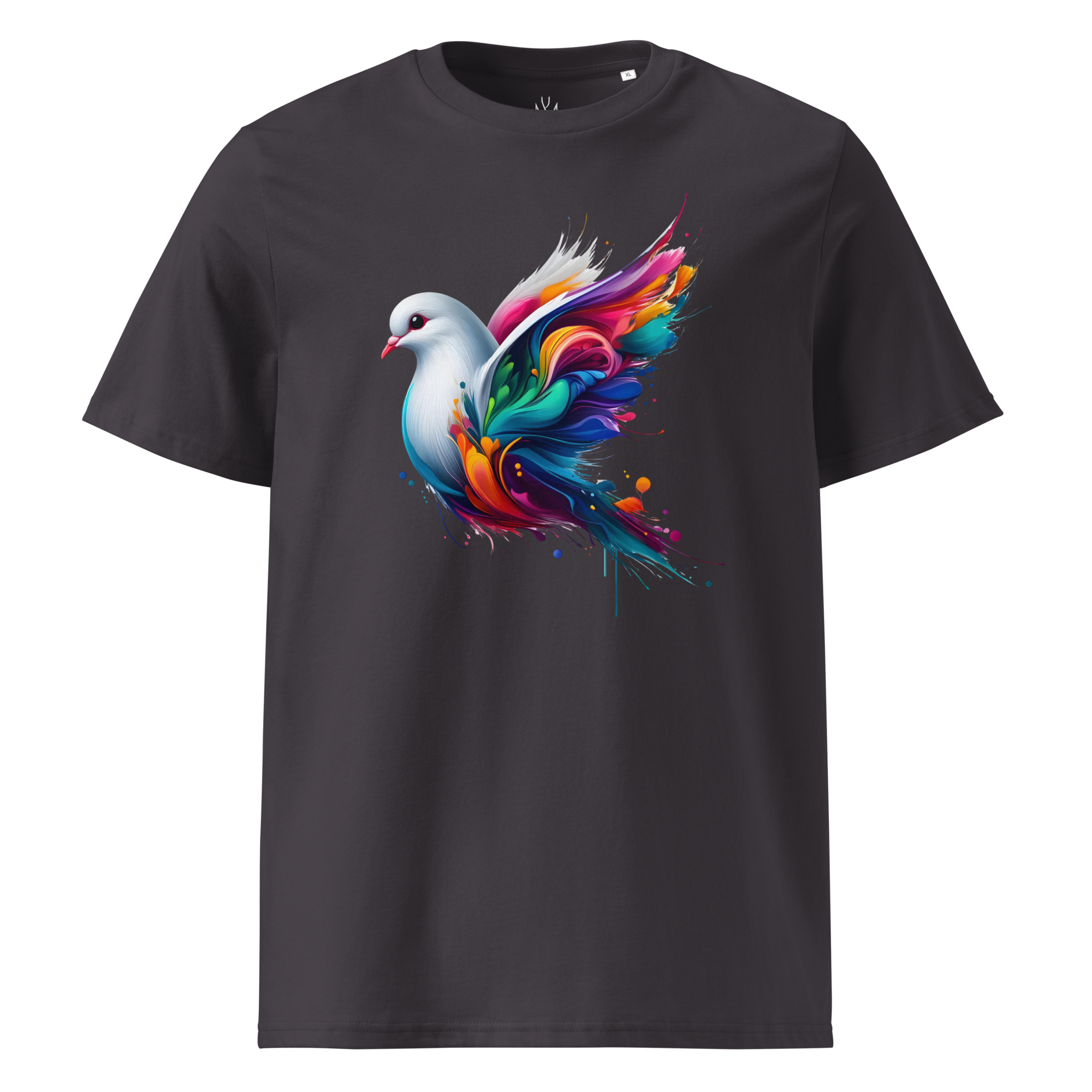 Colorful DOVE unisex organic cotton t-shirt