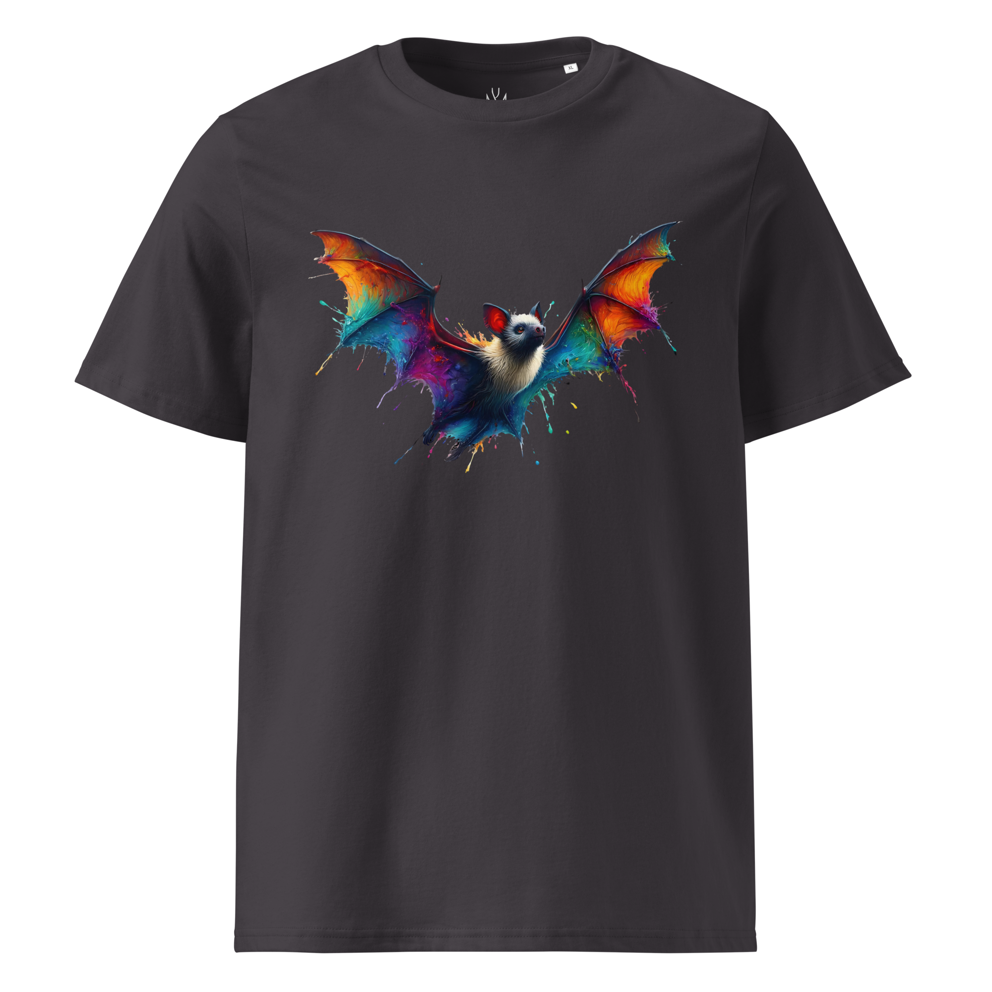 Krāsains BAT unisex organiskās kokvilnas T-krekls