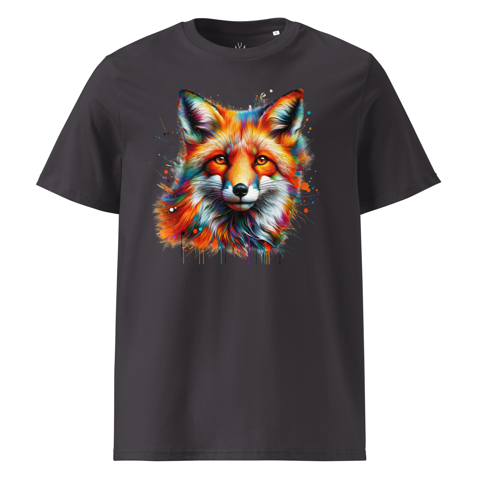 Krāsains FOX unisex organiskās kokvilnas T-krekls