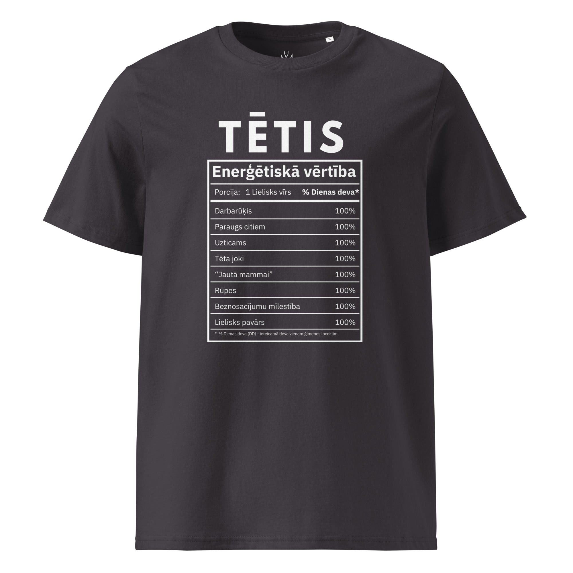 100% dad (Latvian) unisex organic cotton t-shirt (white)