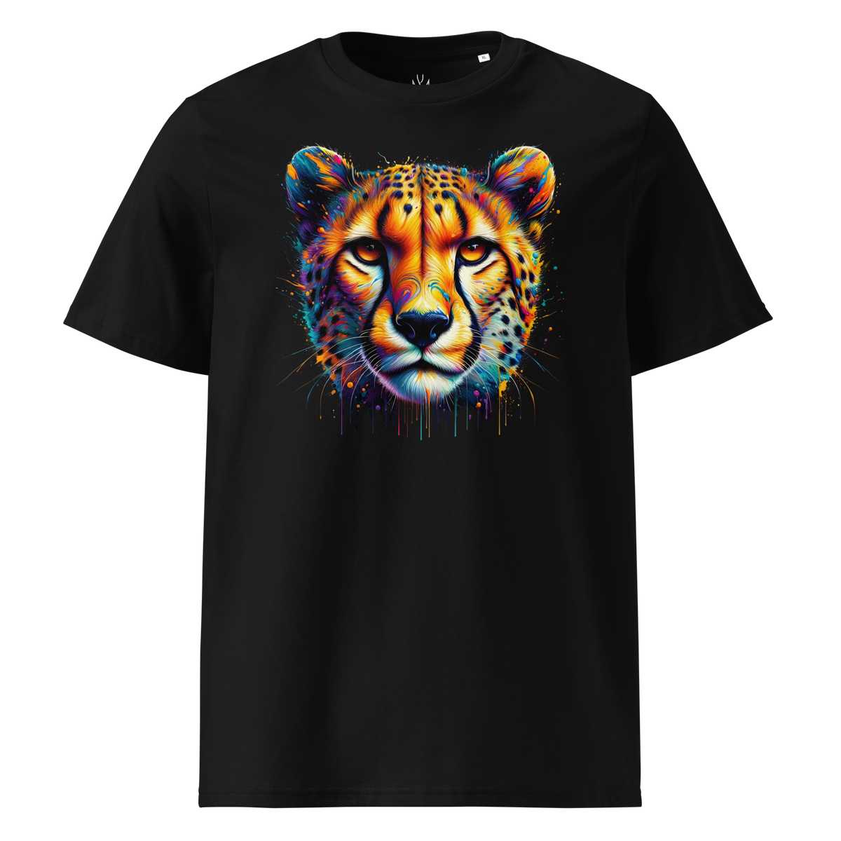 Krāsainais GEPARDS. Unisex organiskās kokvilnas t-krekls